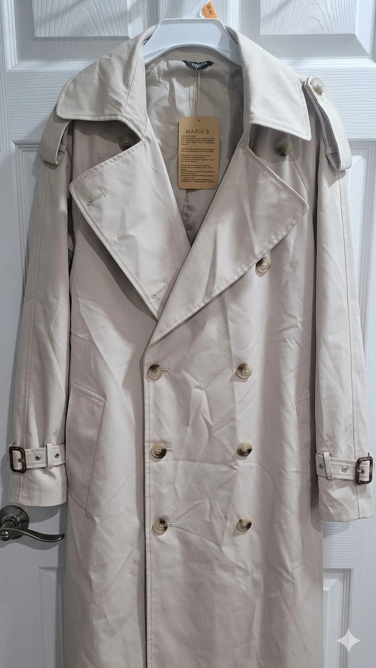 Maria B Trench coat-Brand New tagged-Size M/L
