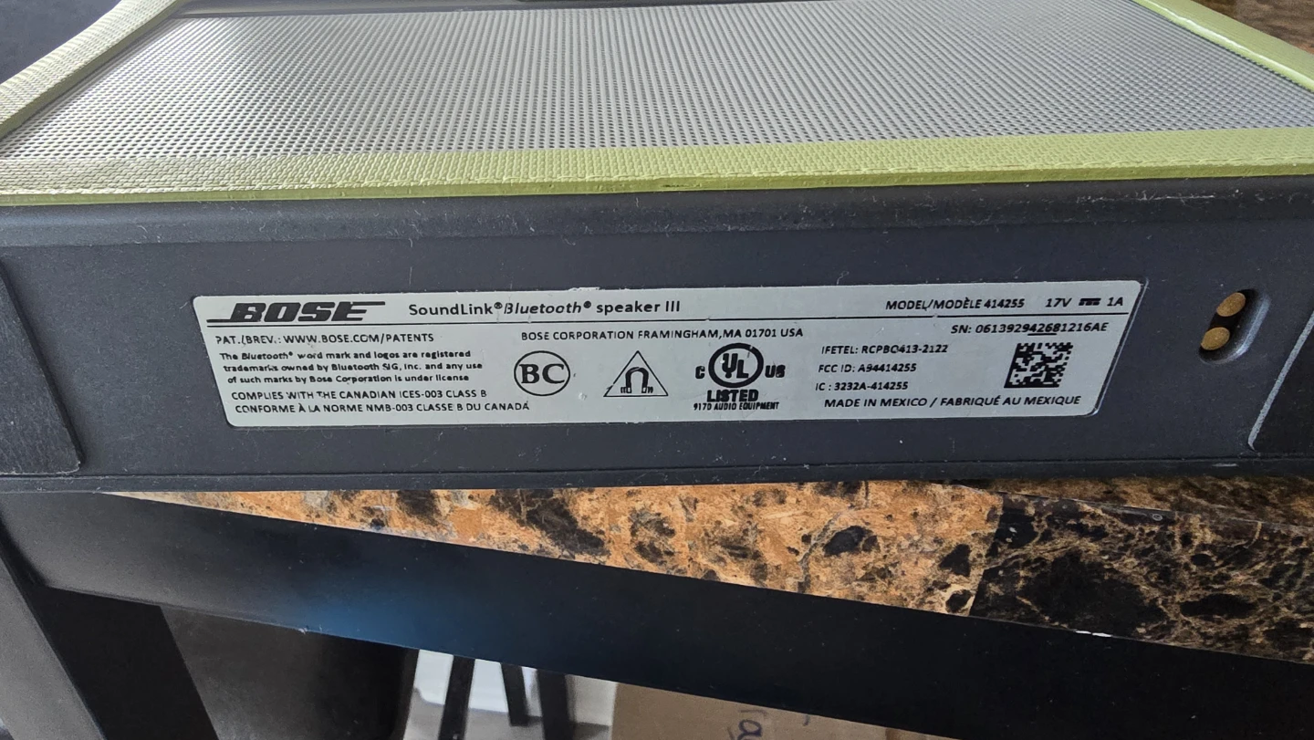 Bose SoundLink Bluetooth Speaker III
