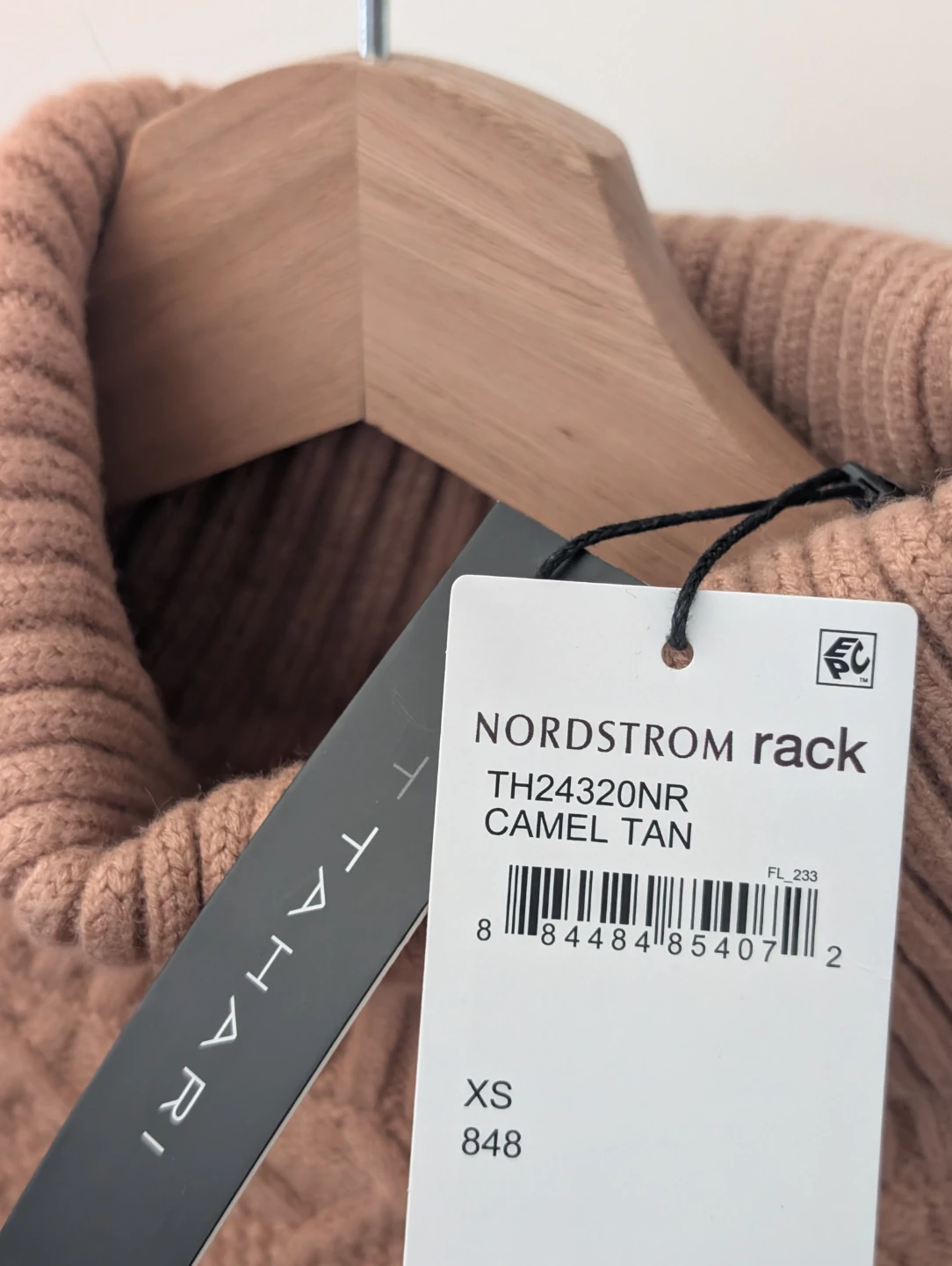 T Tahari Camel Tan Cable Knit Turtleneck Sweater XS - photo 2