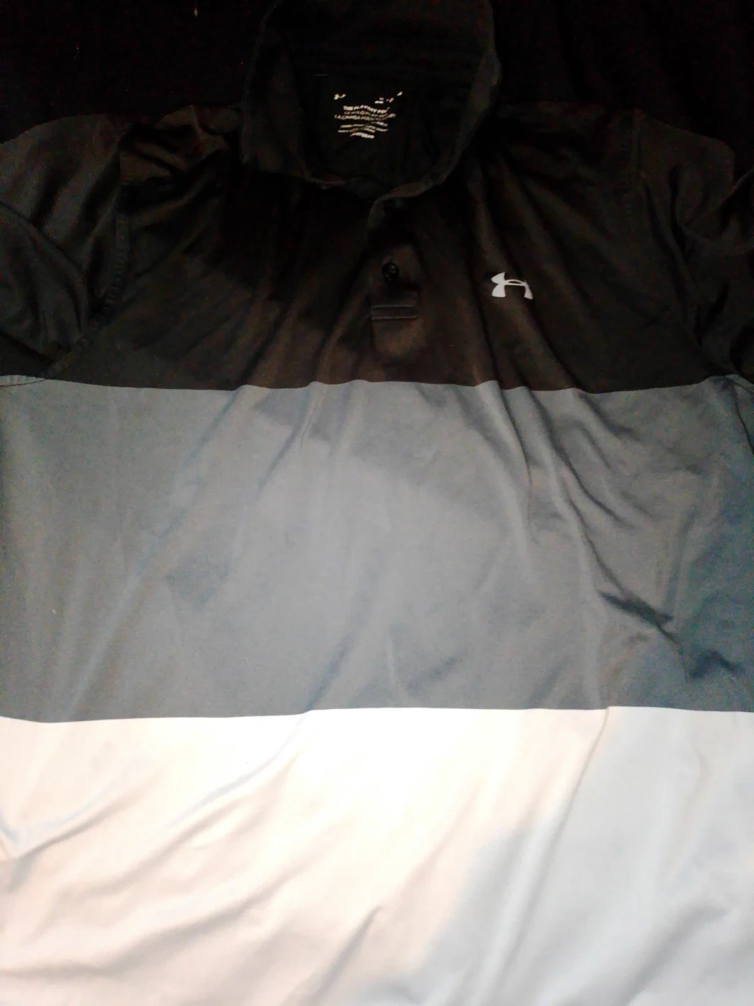 Under Armour Colour Block Polo Shirt⬛⬜⬜👕