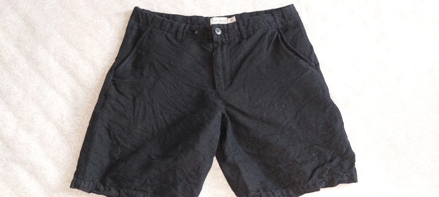 Club Monaco Black Linen Shorts Size 30