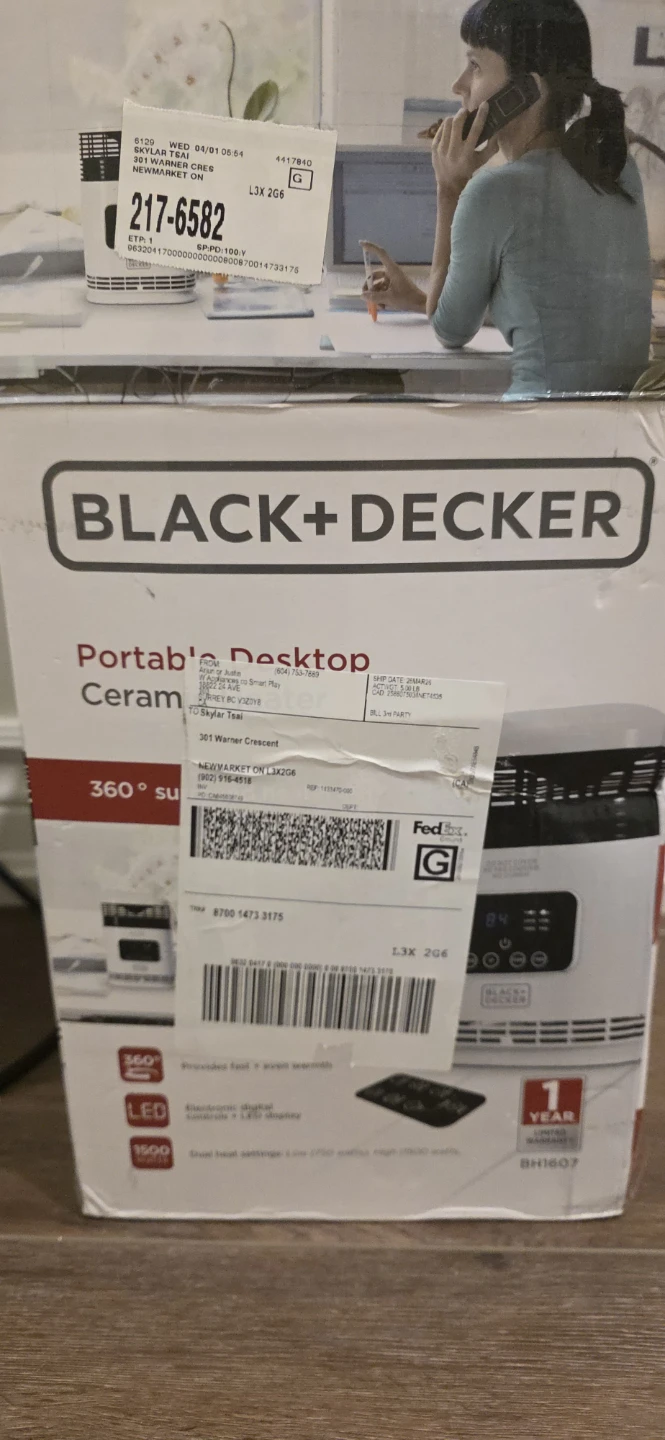 BLACK+DECKER Portable Ceramic Desktop Heater