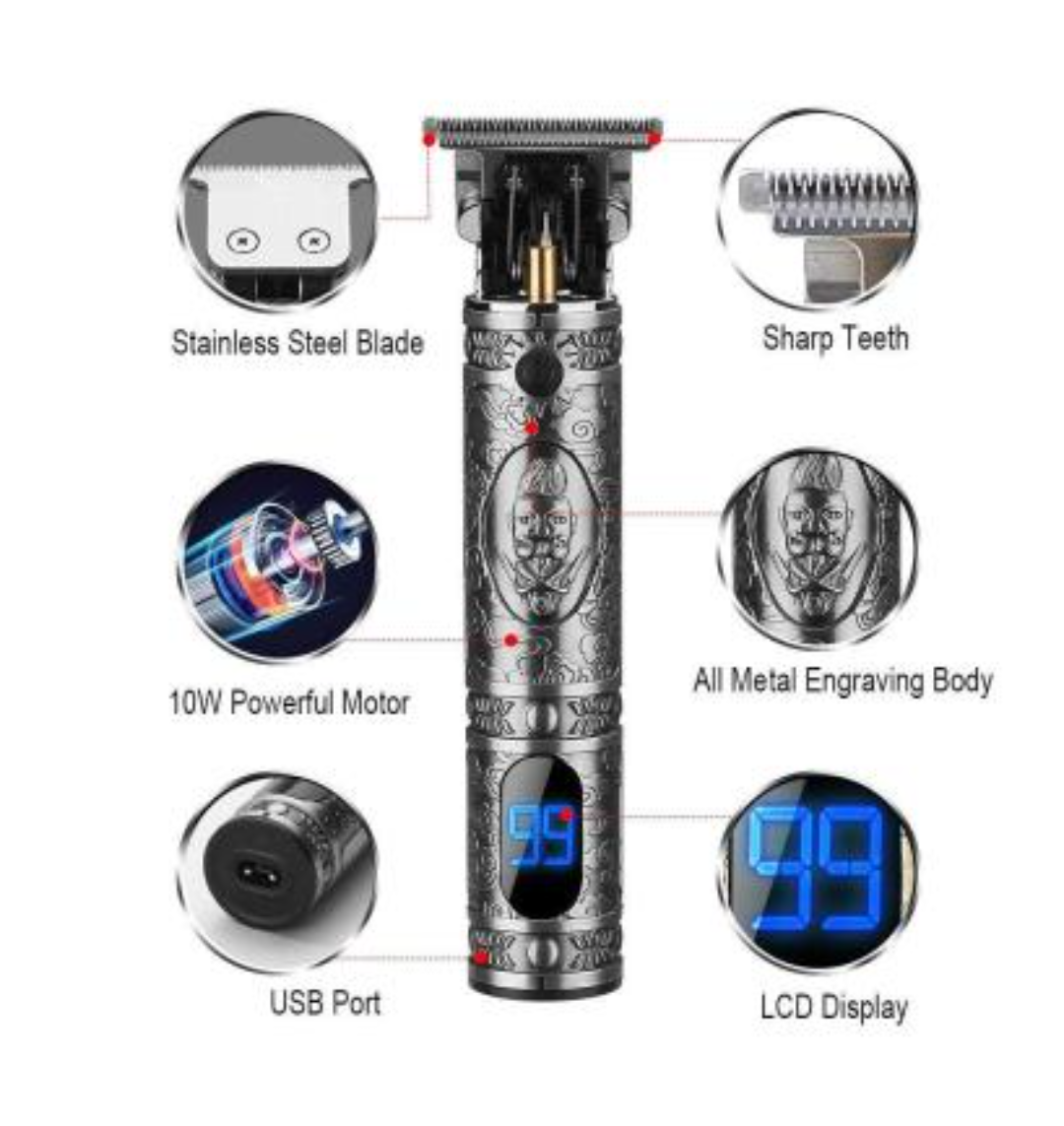Professional Hair Trimmer - All Metal Engraving Body New - photo 2