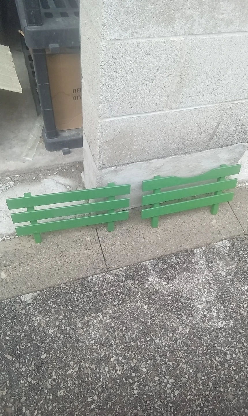 Green Garden wagon rails