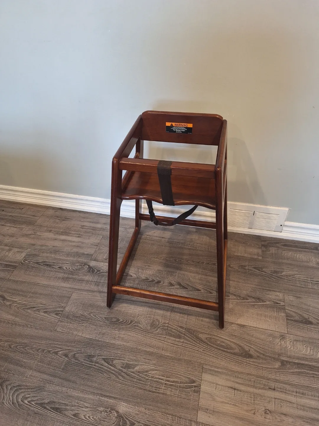 Wooden High Chair with Safety Strap