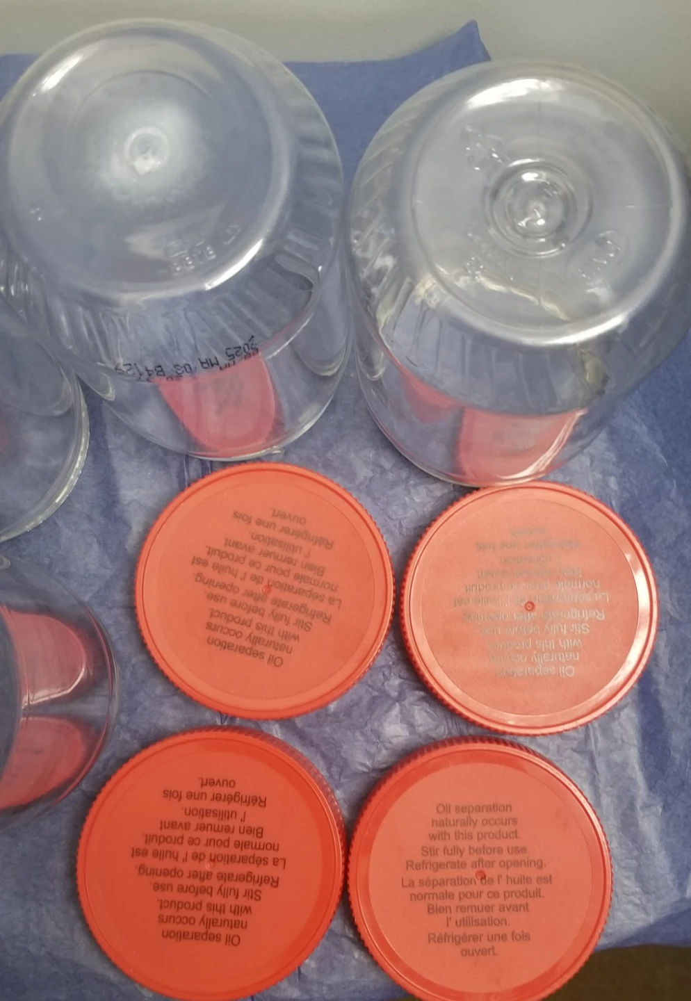 Set of 4 Clear Plastic Jars with  Lids - photo 4
