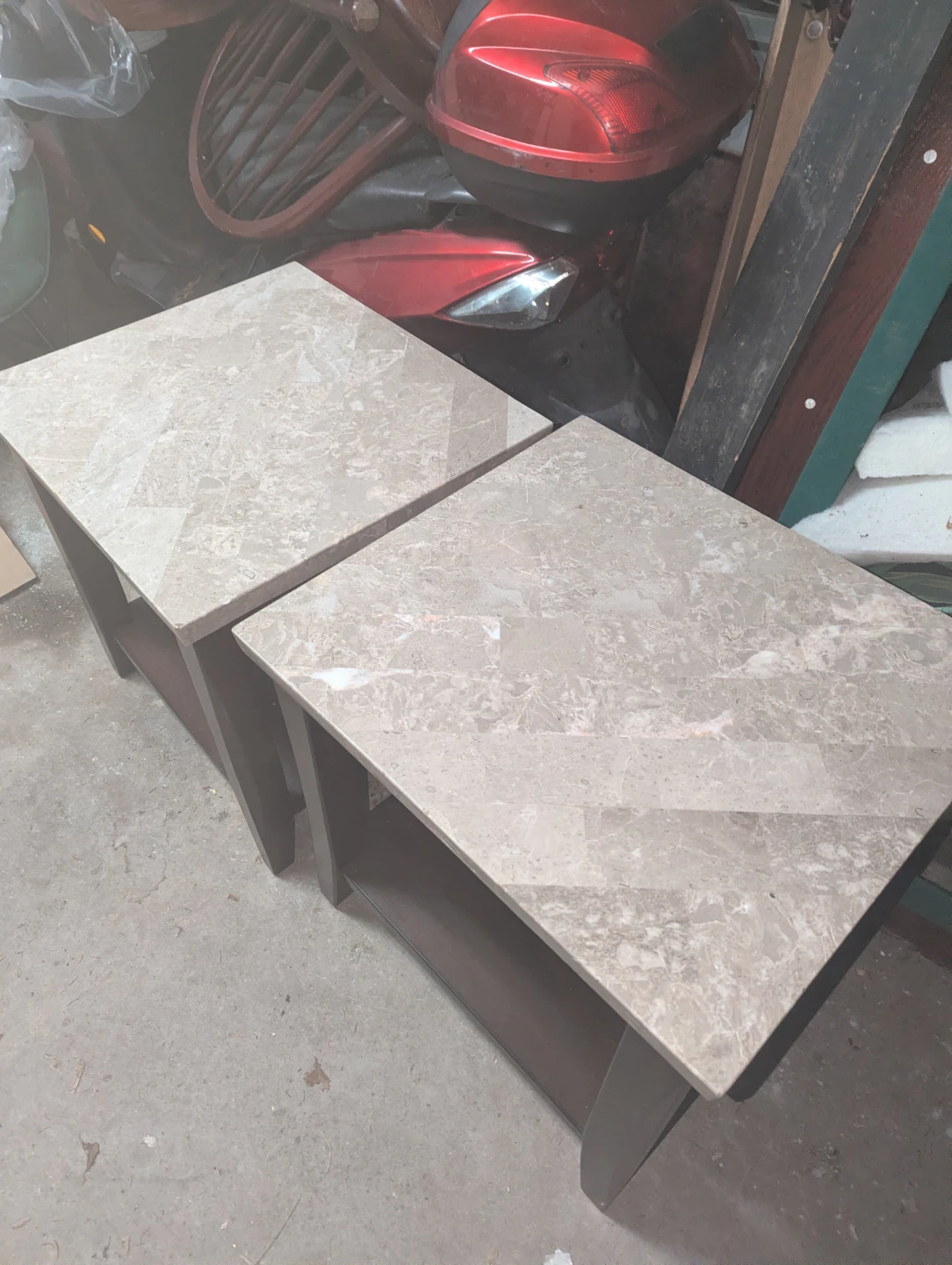 Marble Top Side Tables (Set of 2)
