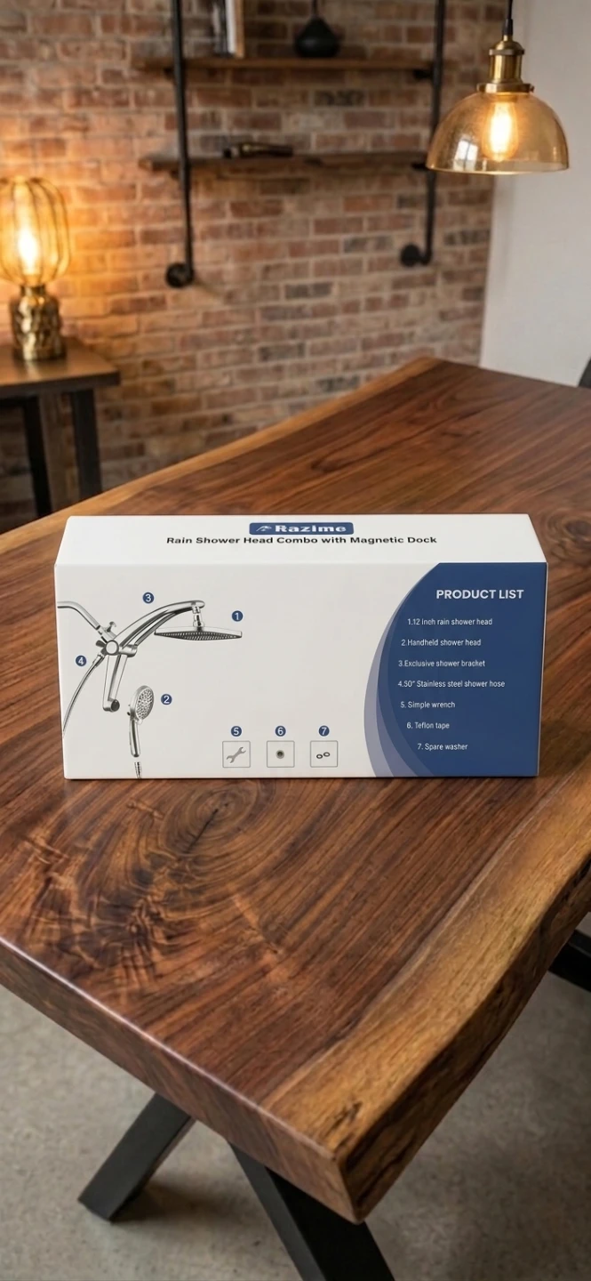 Razimo Rain Shower Head Combo with Magnetic Dock - photo 3