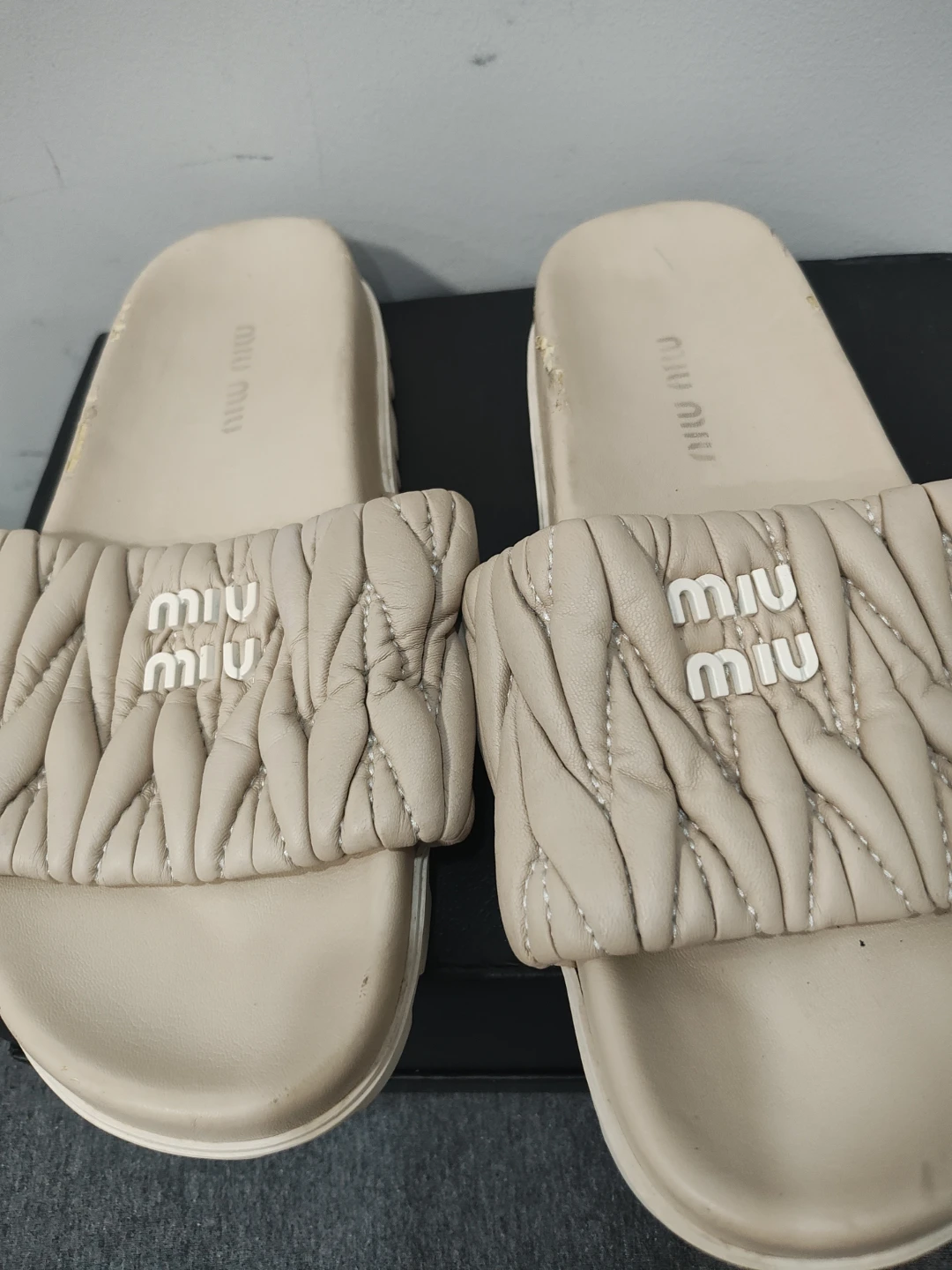 Miu Miu Women's Slides Beige