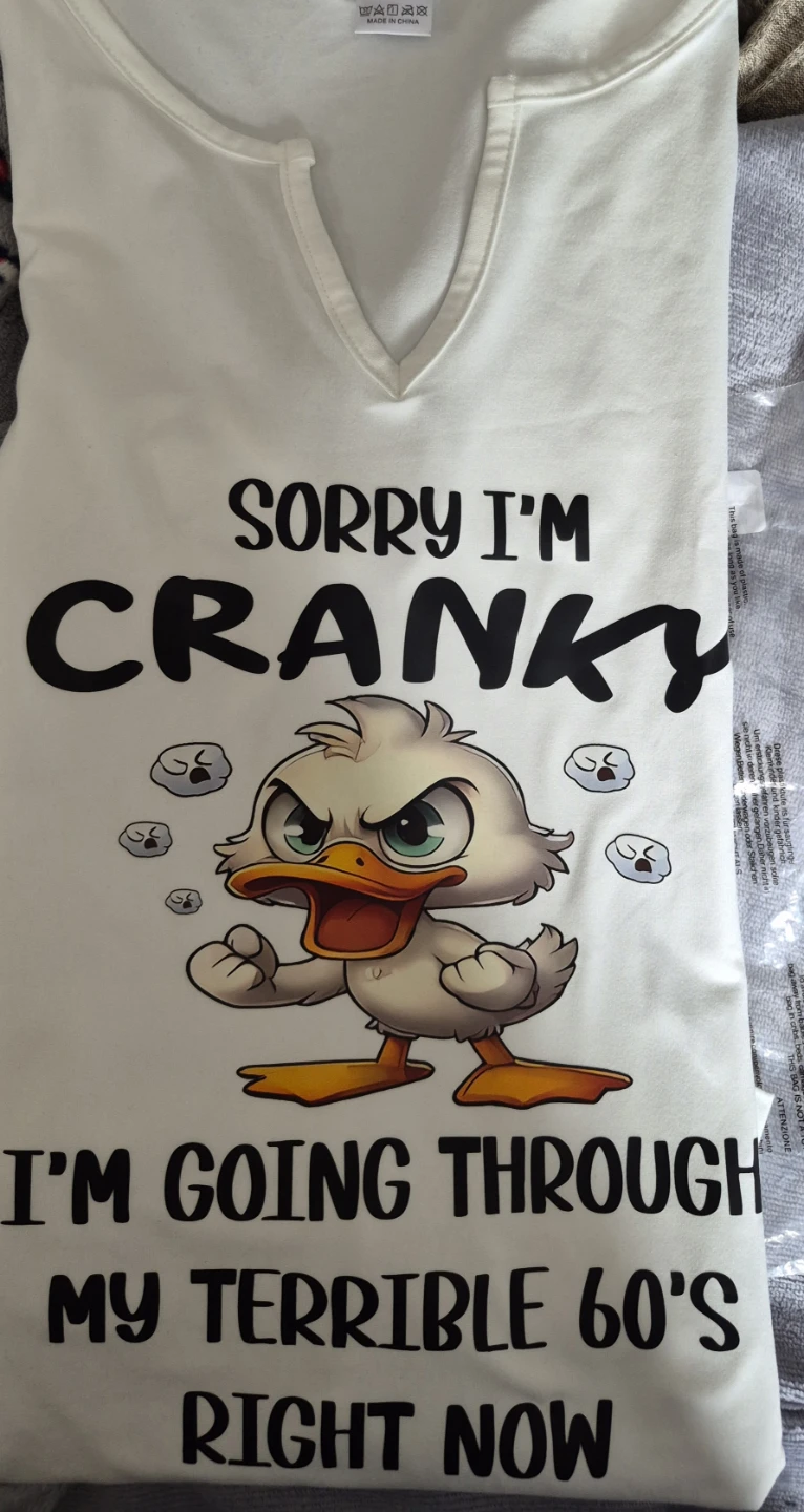 White Tank Top "Sorry I'm Cranky" - photo 3