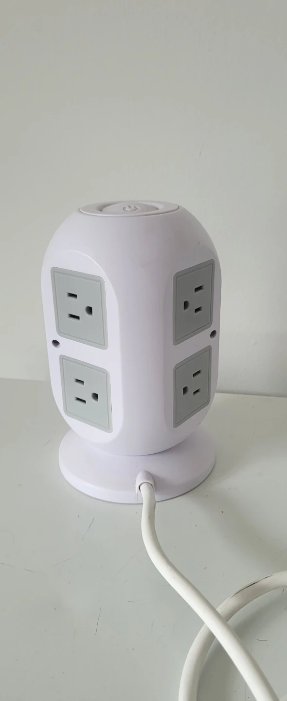 TESSAN Power Strip Tower with 4 USB Ports - photo 2