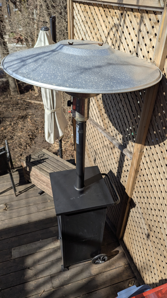Rhino 41,000 BTU Propane Standing and Rolling Patio Heater - photo 5