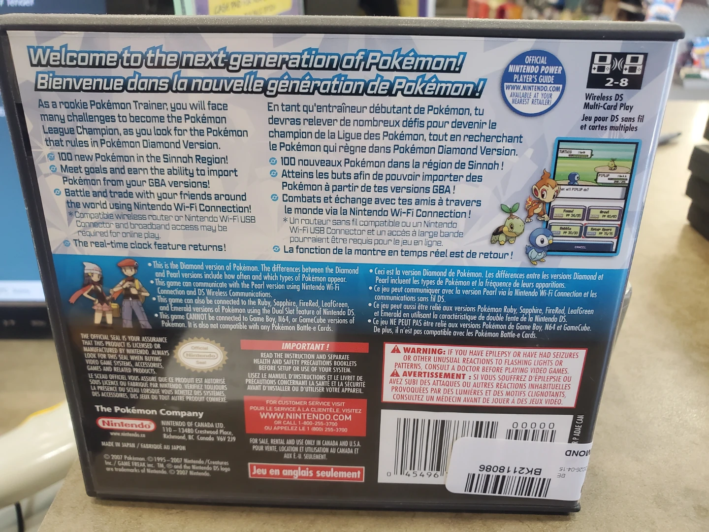 Nintendo DS Pokémon Diamond Version Game - photo 2