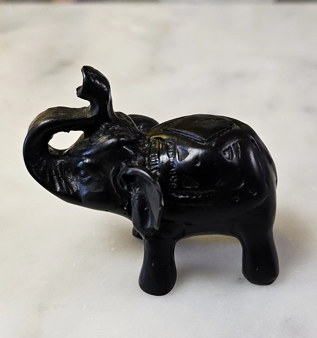 Black Elephant Figurine