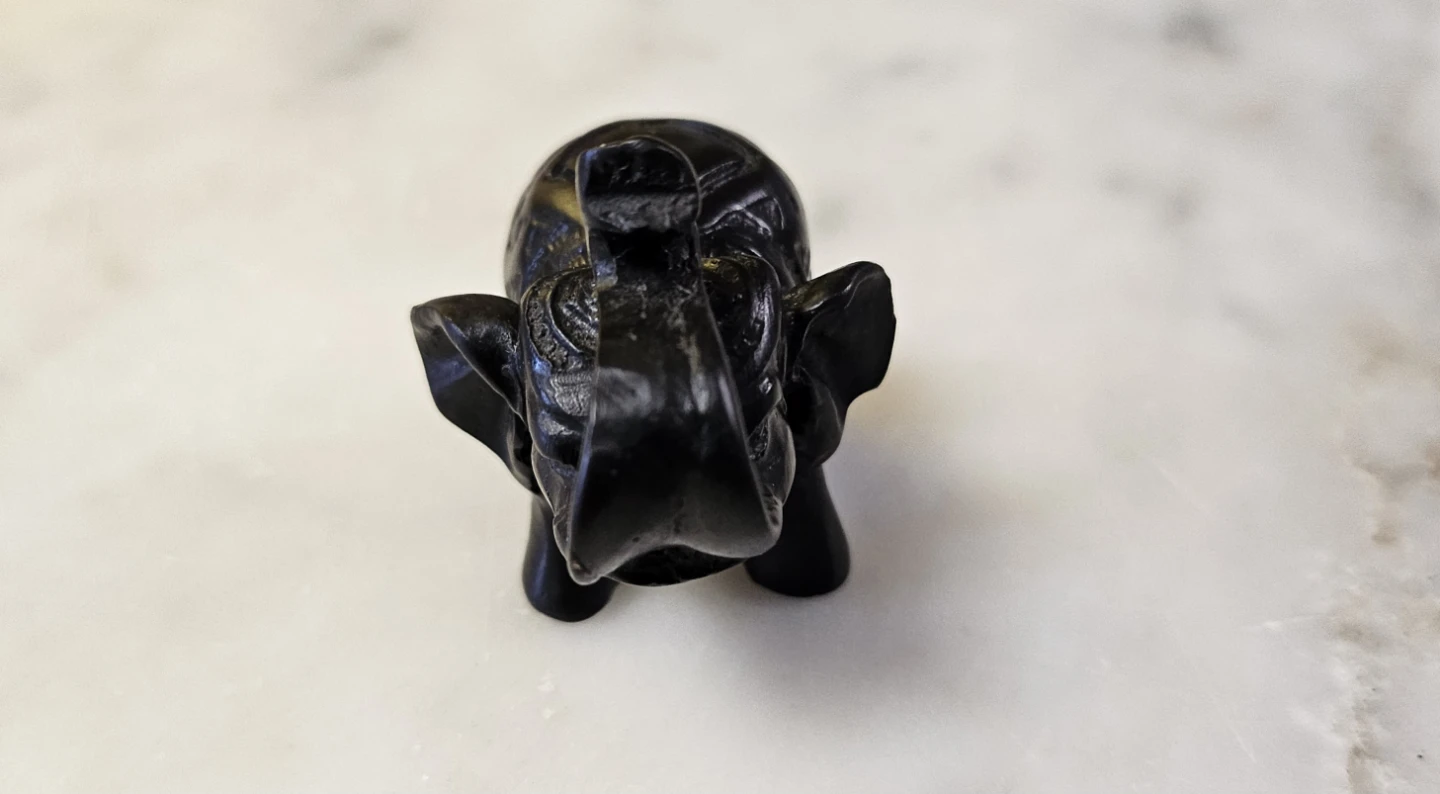 Black Elephant Figurine - photo 4