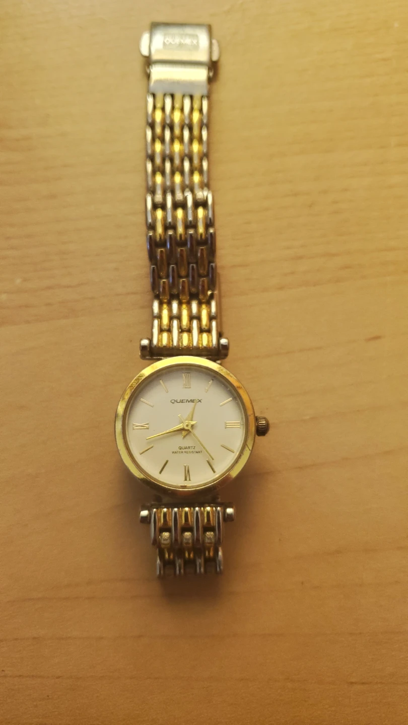 QUEMEX Quartz Water Resistant Two-Tone Watch - photo 2