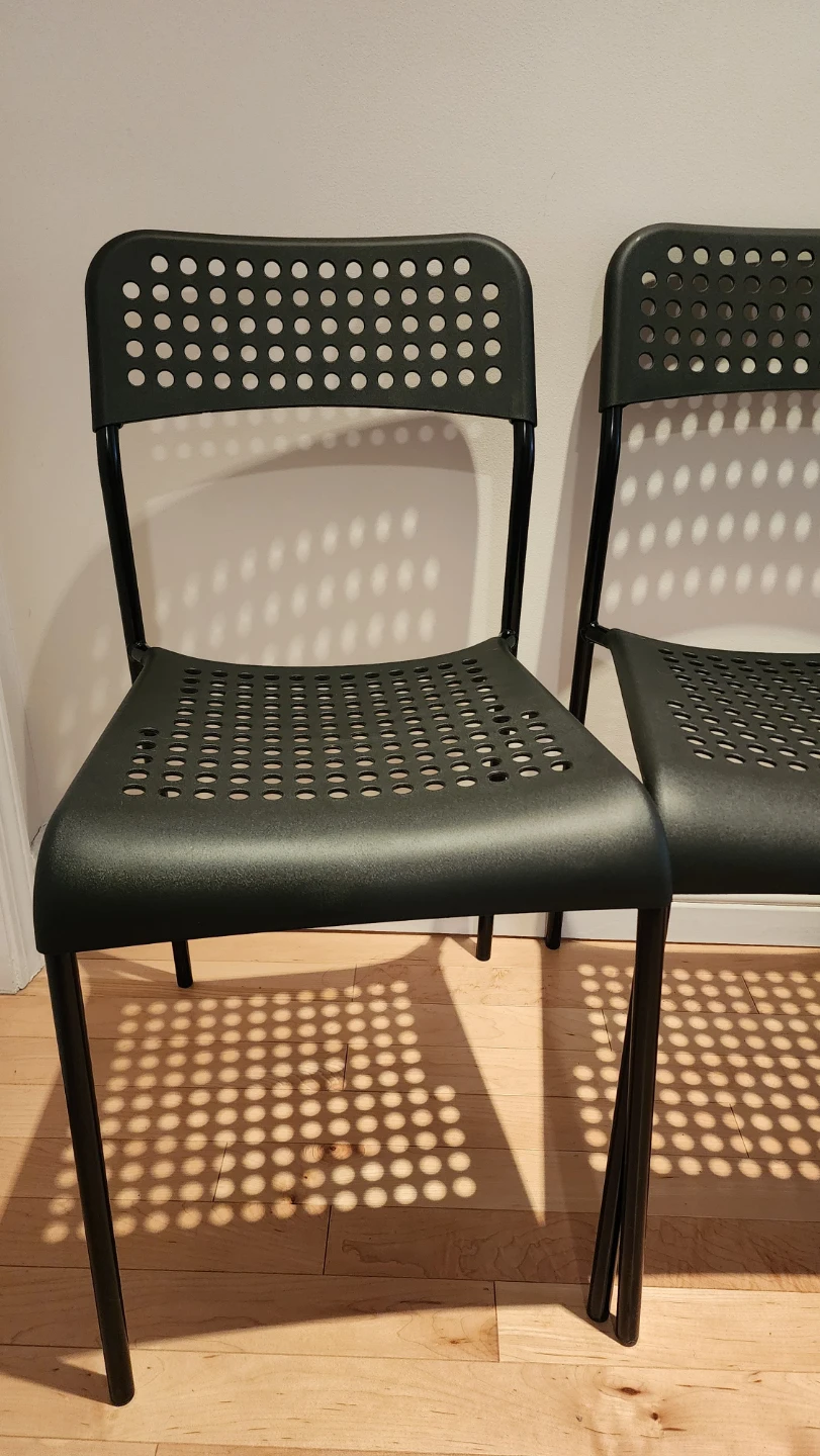 Free: Set of 4 Black Stackable Chairs and 2 Bar Stool chairs