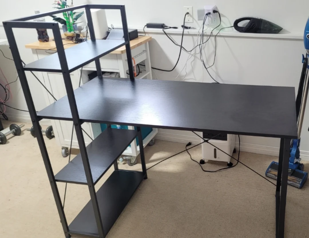 Desk with shelving