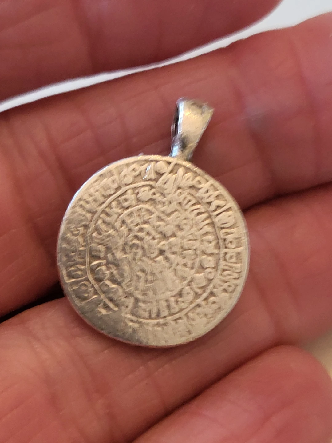 Silver Pendant with Ancient Inscription