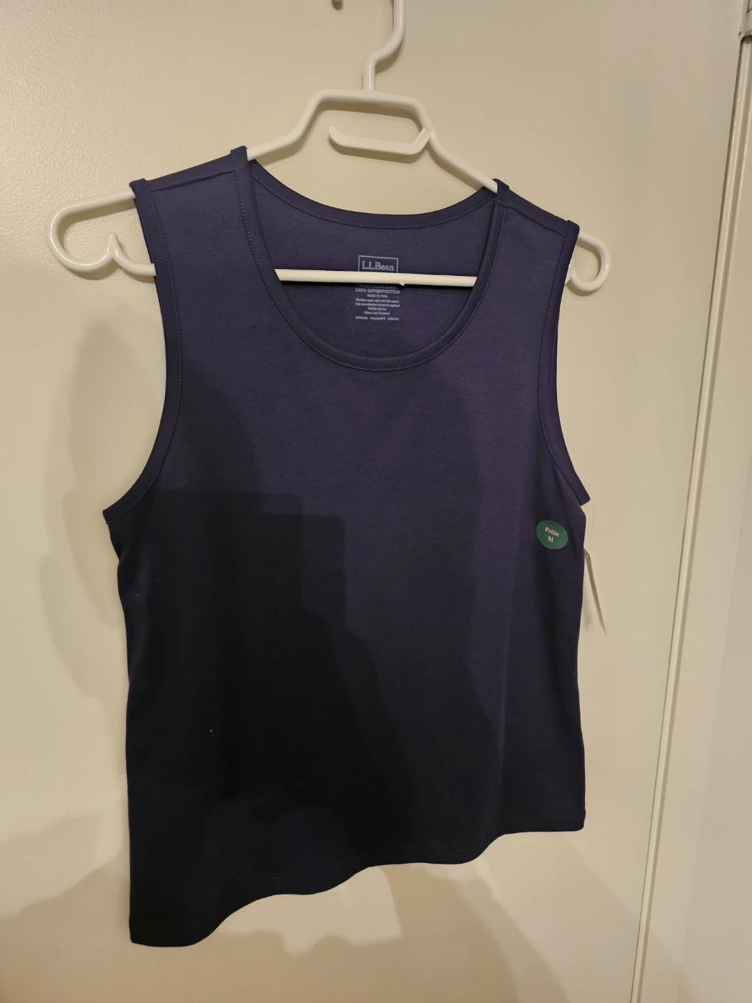 L.L.Bean Women's M-PET Supima Cotton Tank Top - Navy