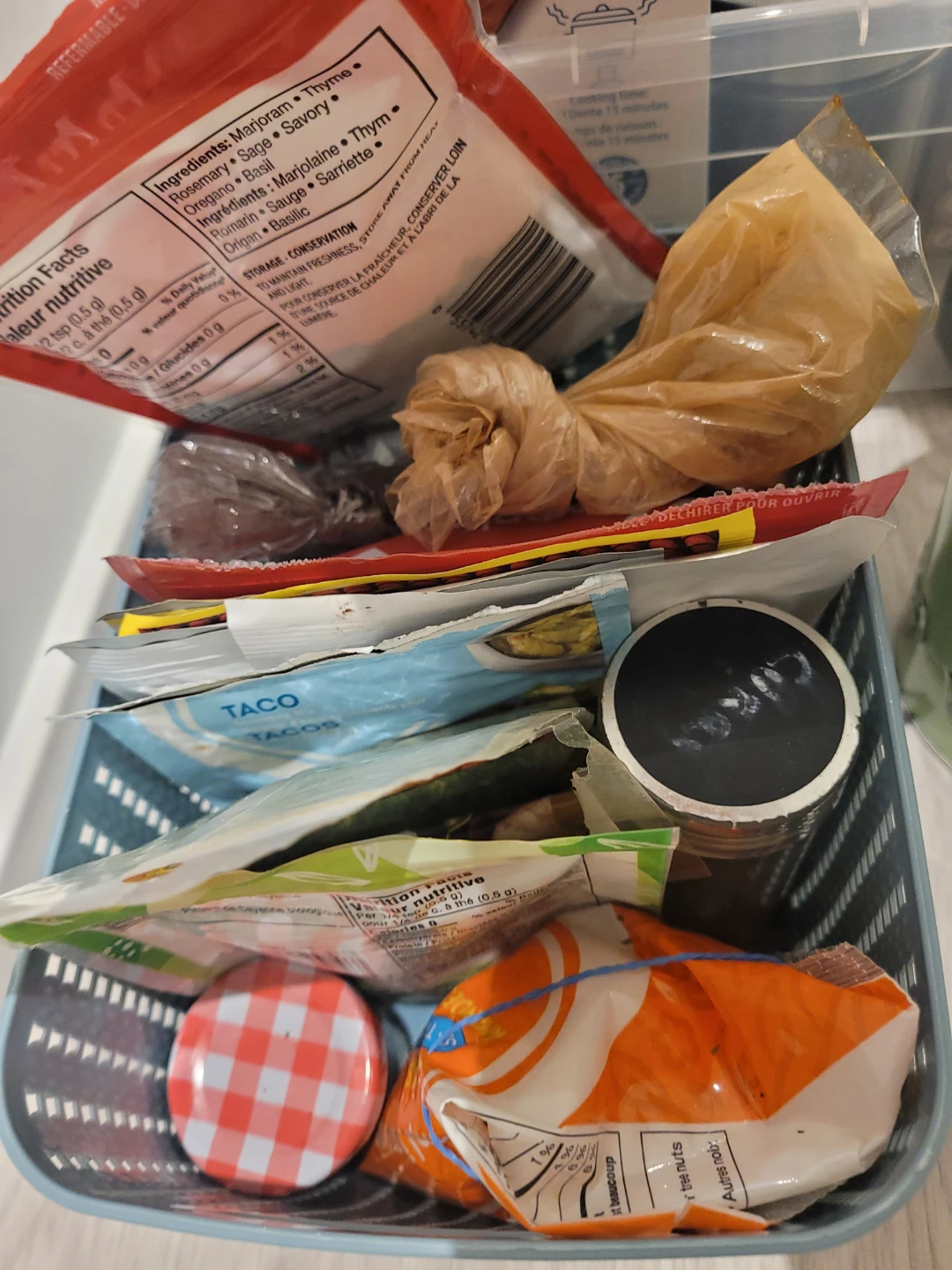 FREE FOOD - Assorted pantry items including pasta and spices - photo 2