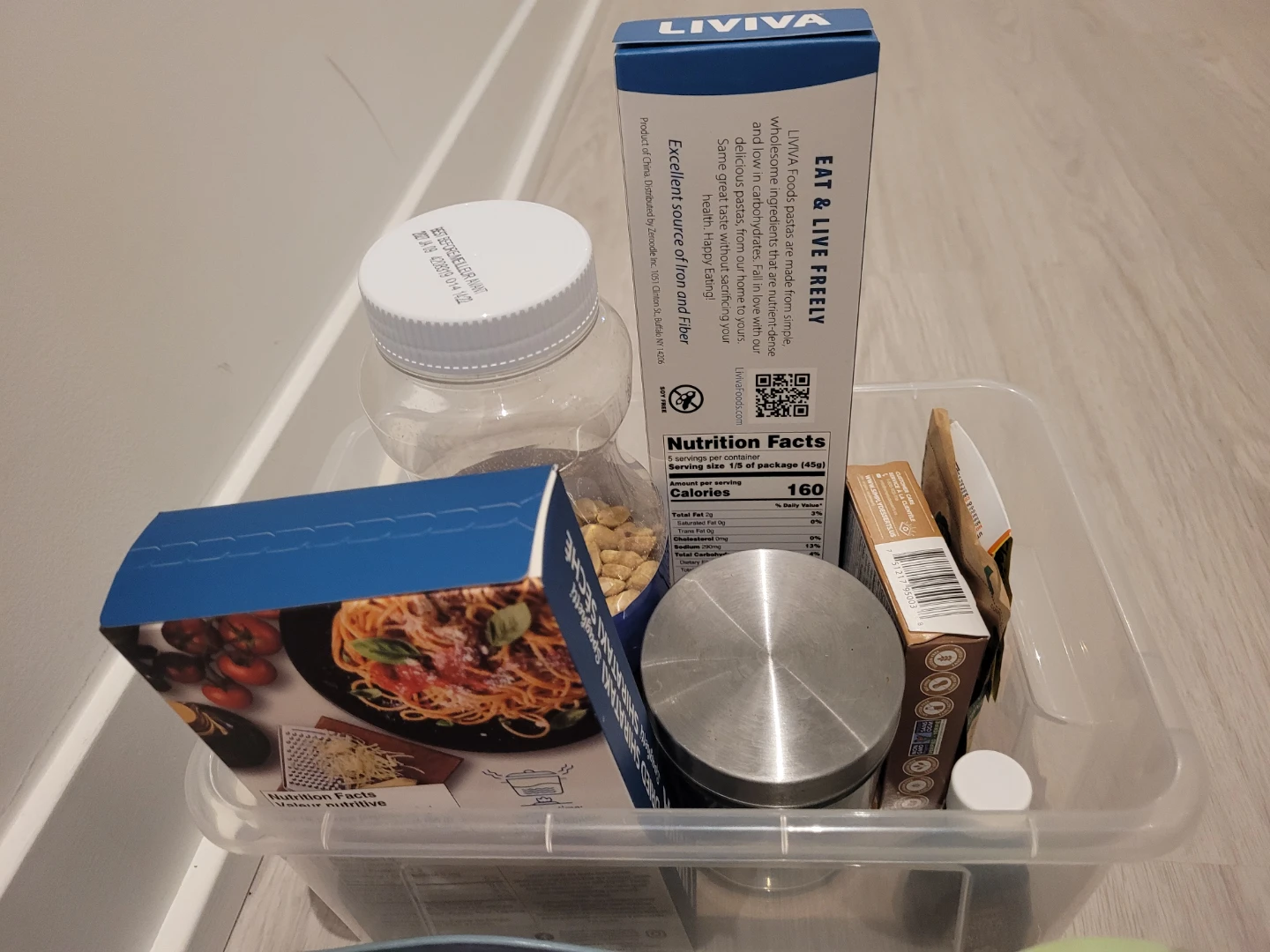 FREE FOOD - Assorted pantry items including pasta and spices - photo 3