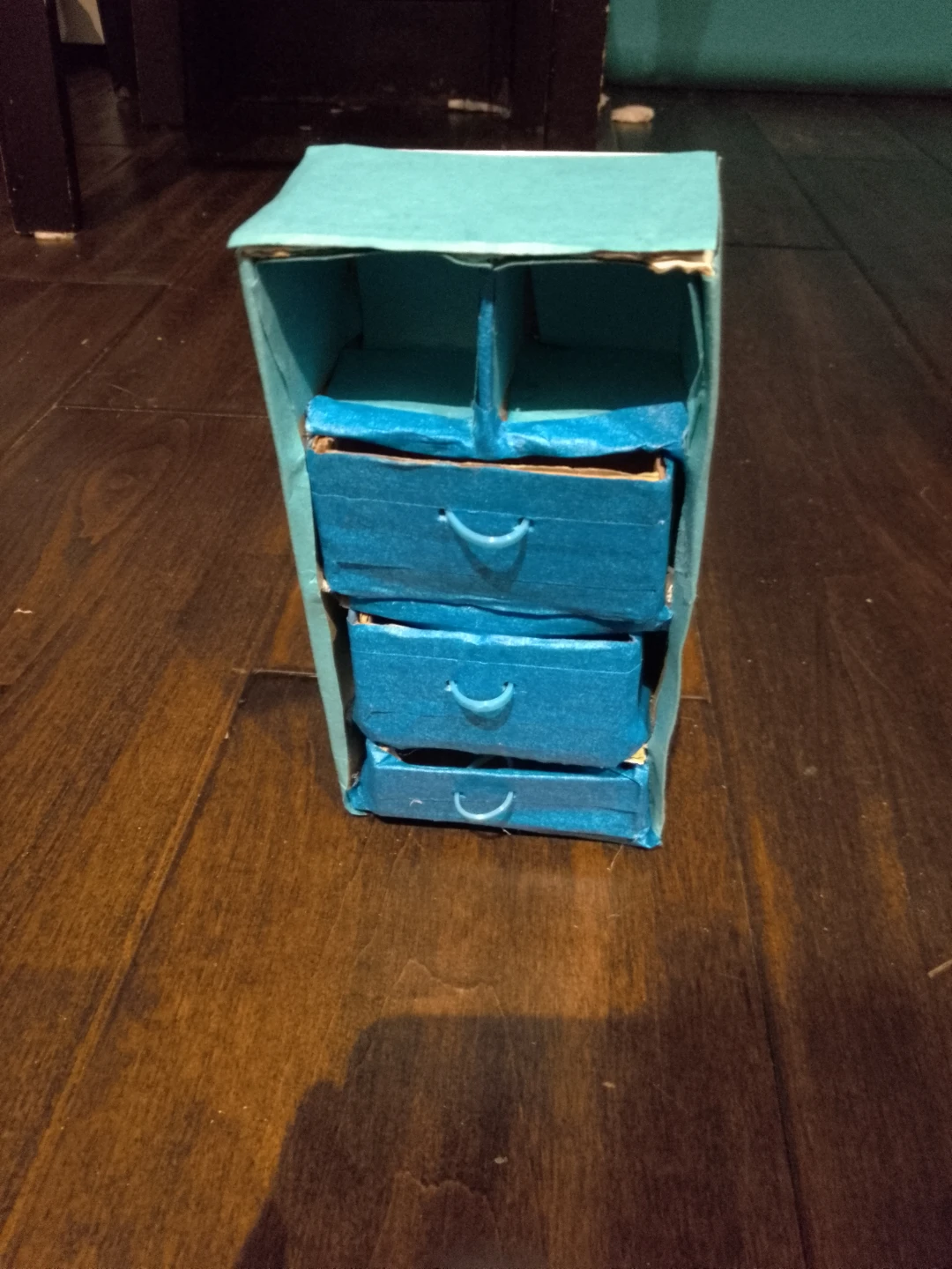 Blue and Teal Cardboard Dresser 💙💚