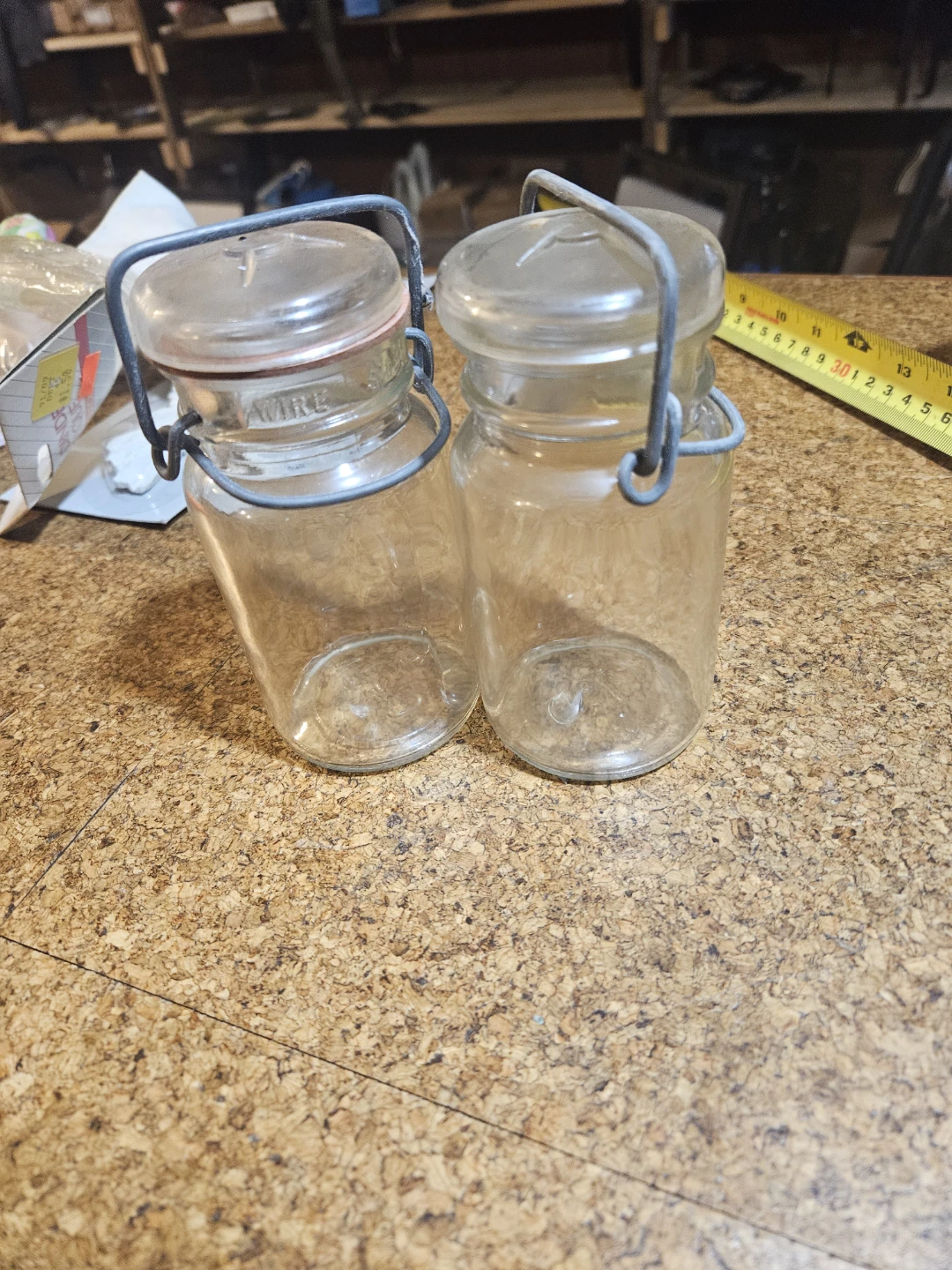 Vintage Glass Jars with Wire Bail Lids (Set of 2) - photo 2