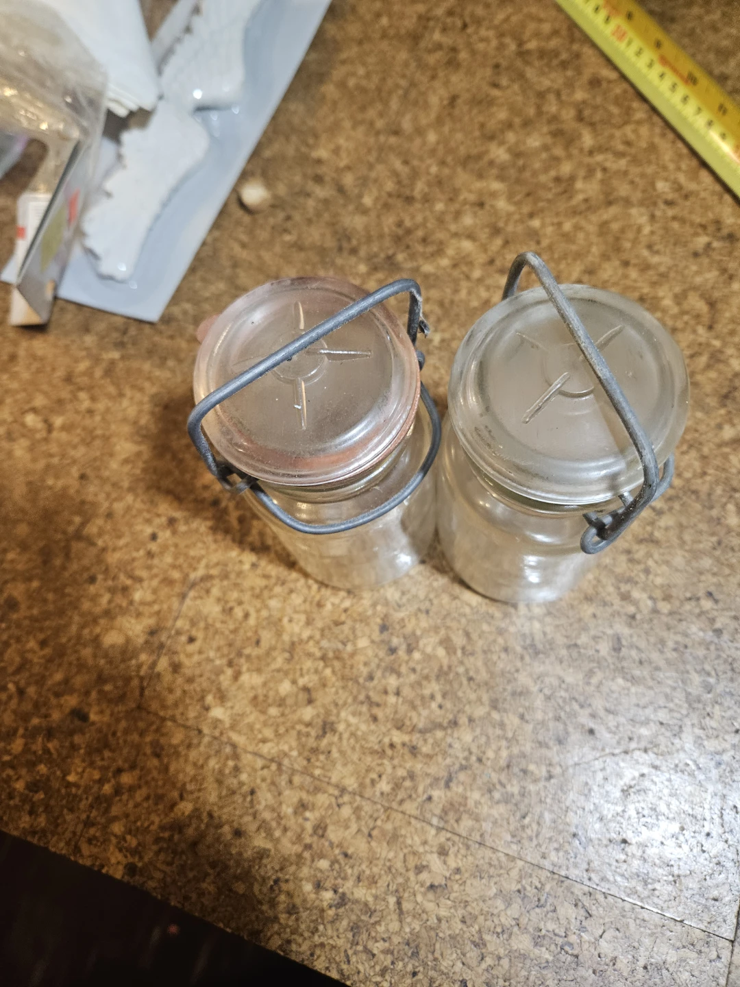 Vintage Glass Jars with Wire Bail Lids (Set of 2) - photo 3