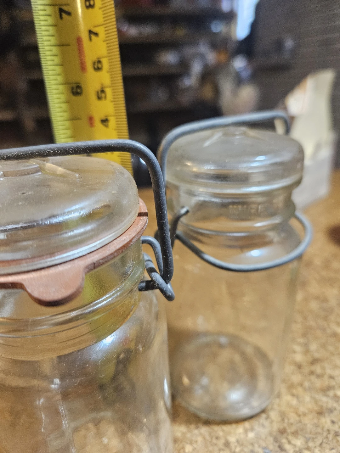 Vintage Glass Jars with Wire Bail Lids (Set of 2) - photo 5