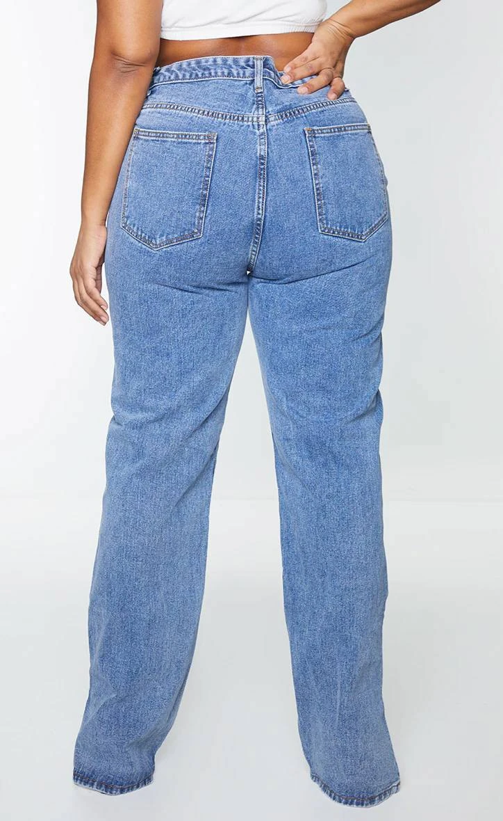 PrettyLittleThing Blue Denim Split Hem Jeans - Size 12 - photo 4