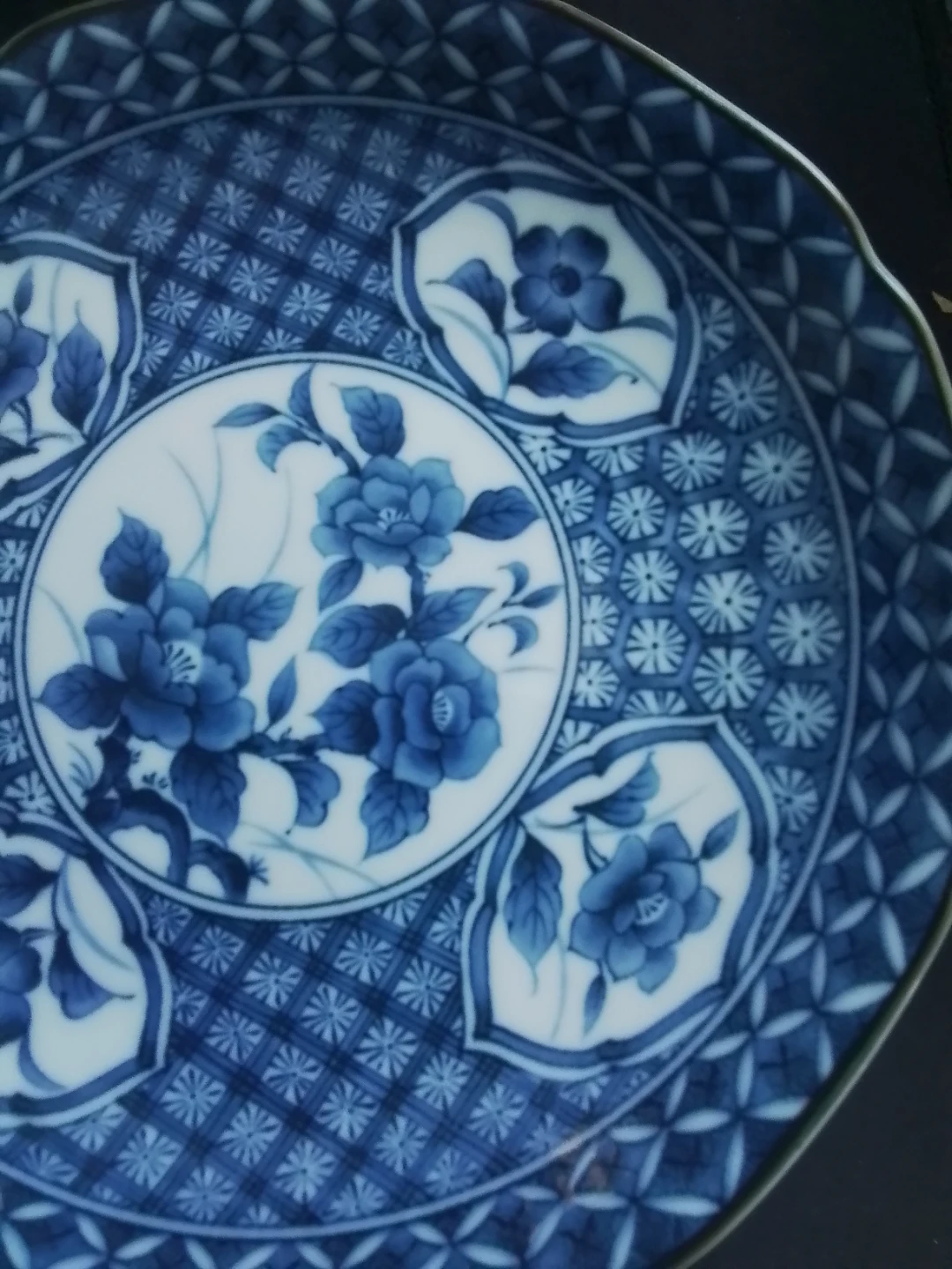 Blue and White Floral Chinese Plate 6.5 - photo 4