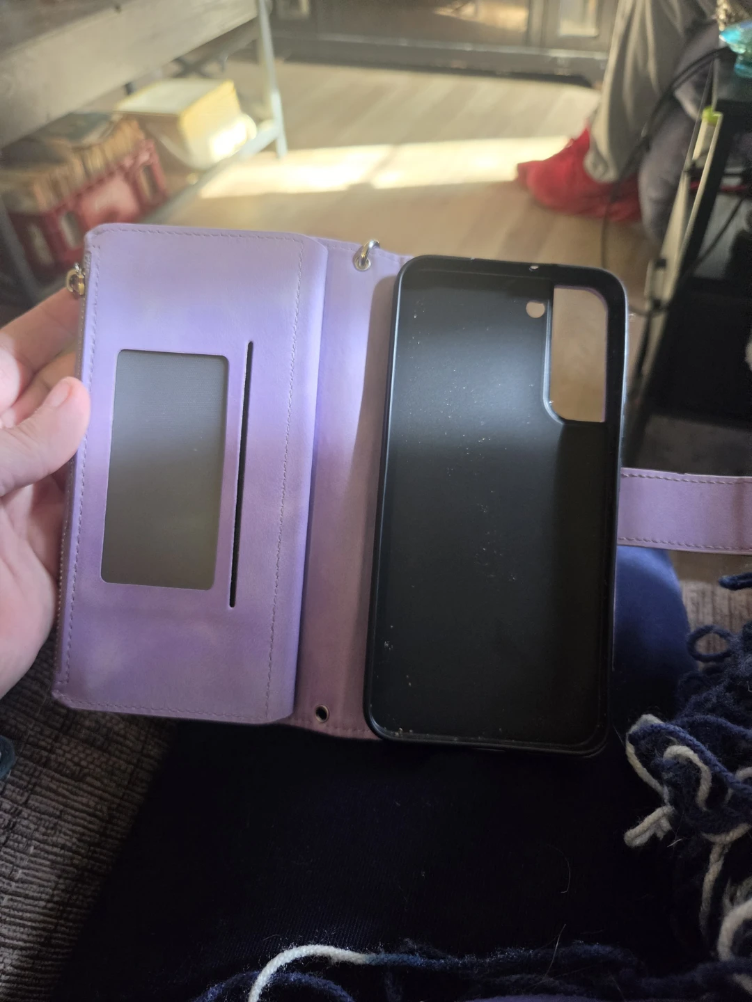 Purple Mandala Wallet Phone Case with Zipper - photo 3