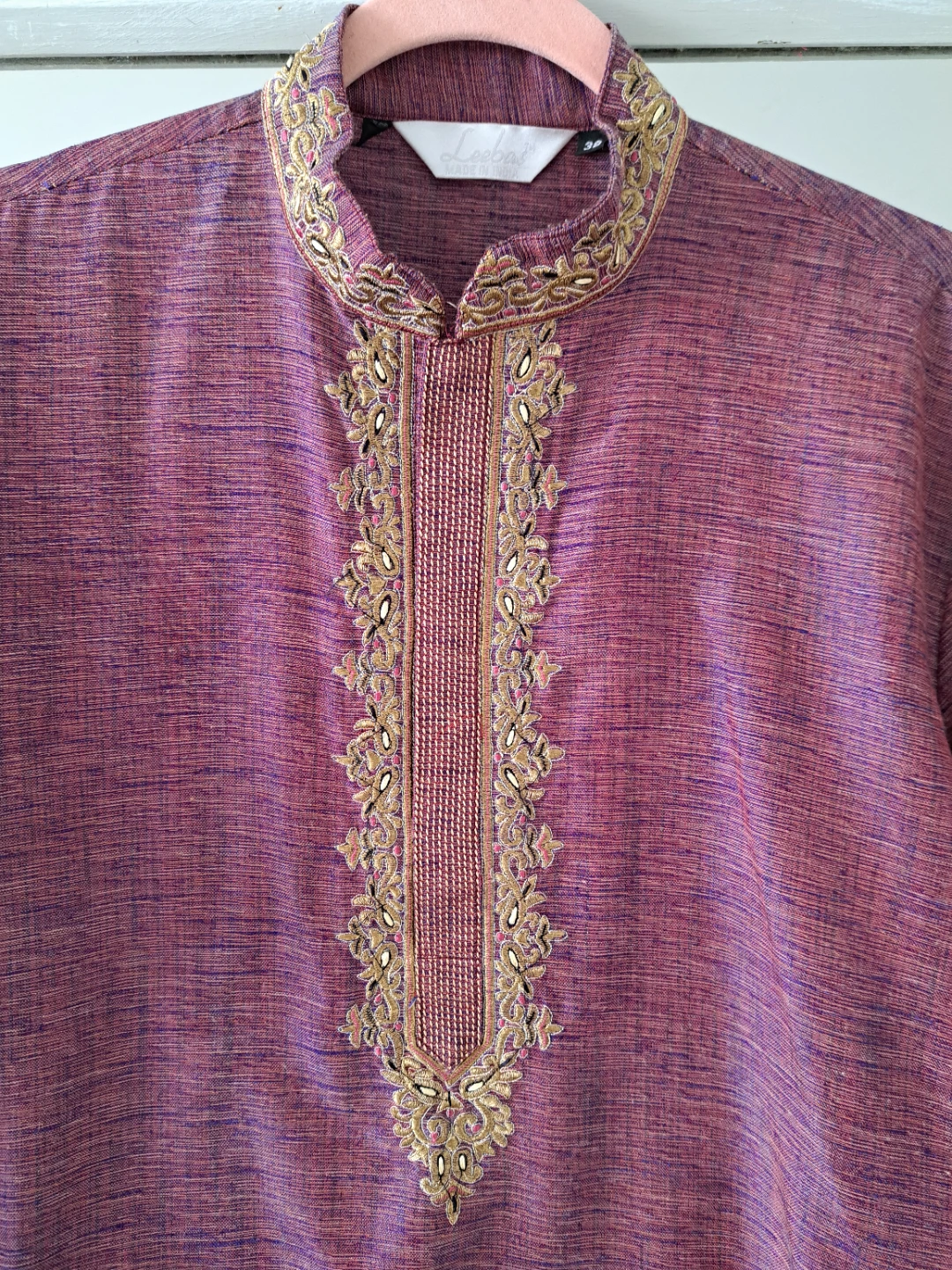 Men's Embroidered Kurta Pajama Set - photo 3