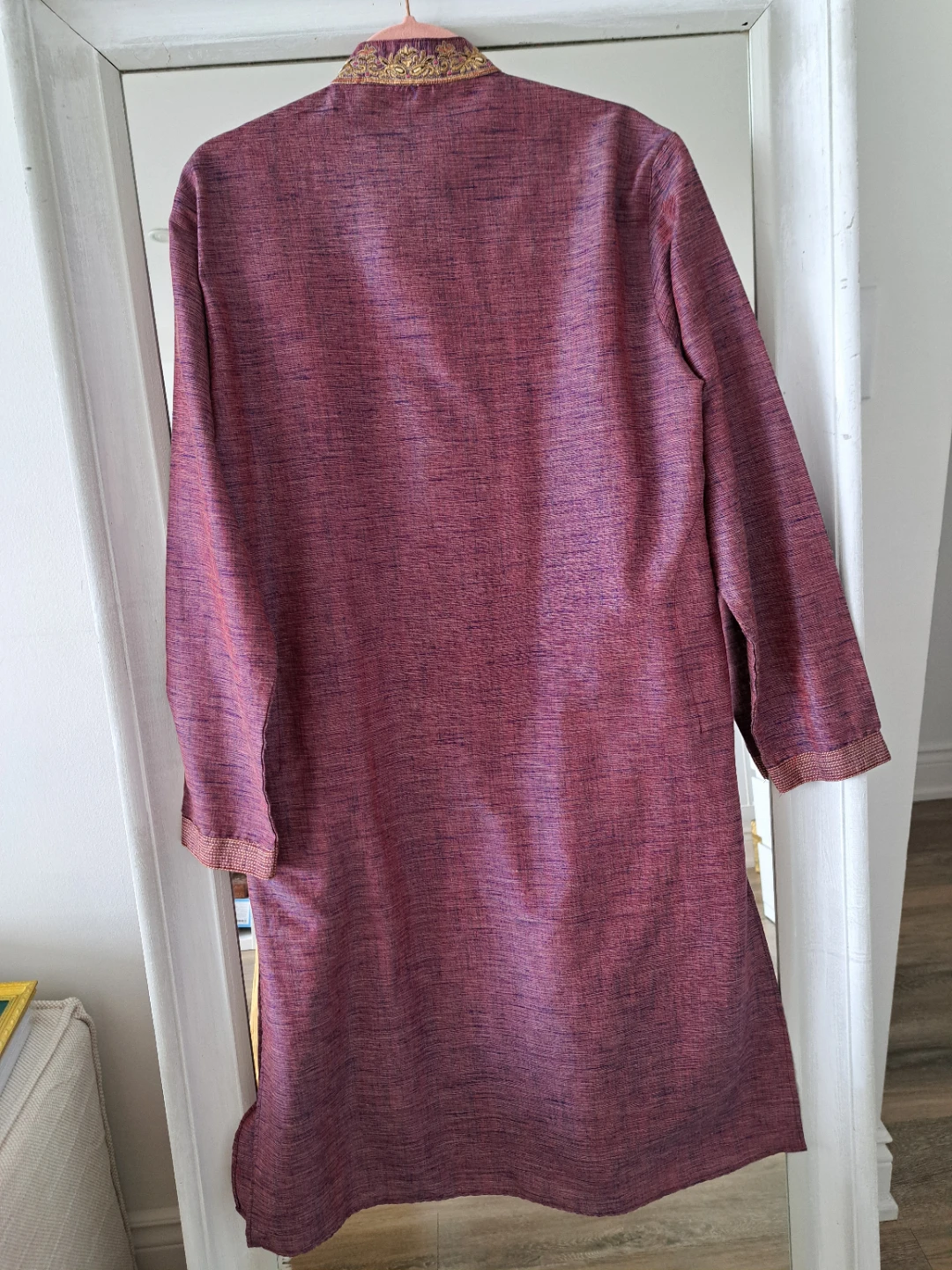 Men's Embroidered Kurta Pajama Set - photo 4