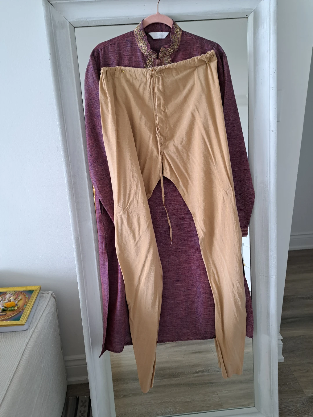 Men's Embroidered Kurta Pajama Set - photo 5