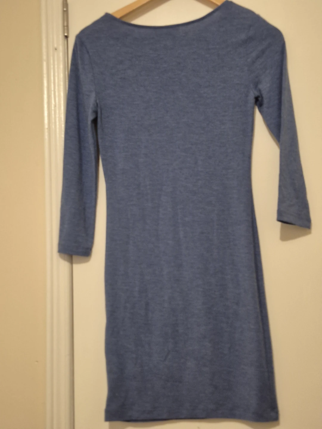 Forever 21 Blue Crew Neck Long Sleeve Dress - Size S