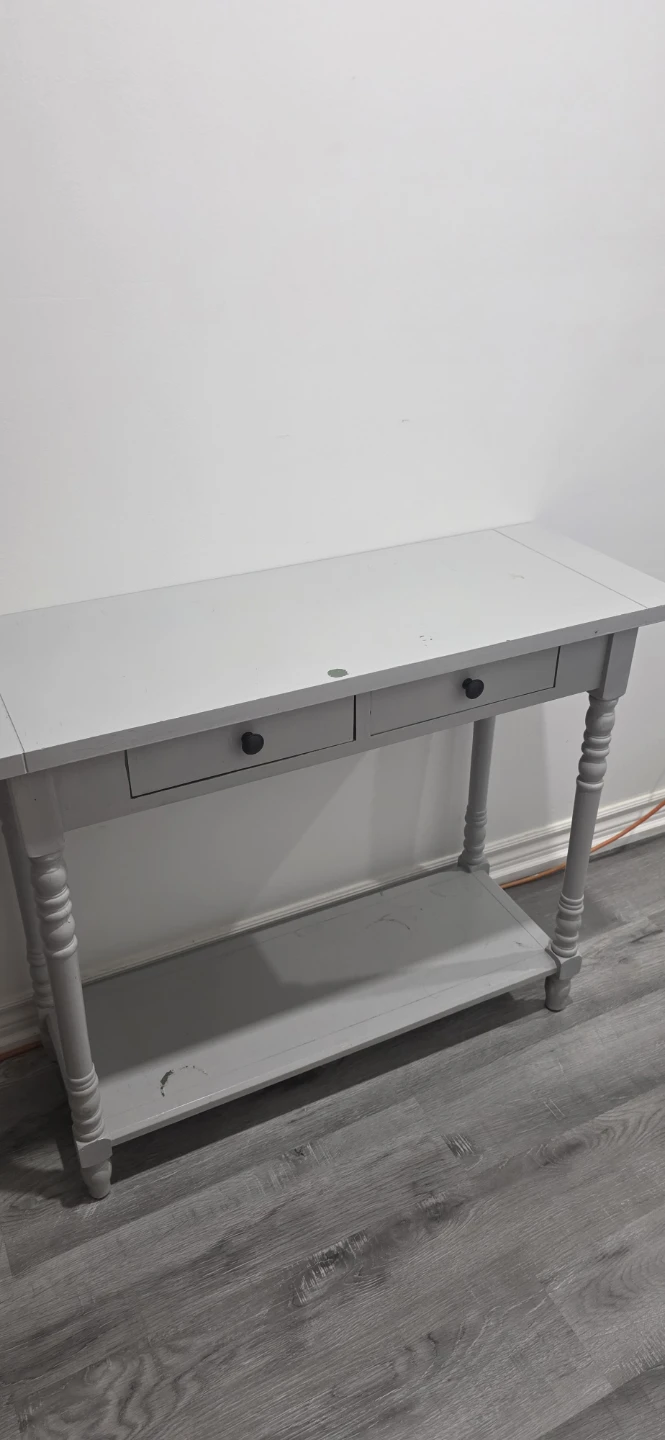 Grey Console Table with 2 Drawers - photo 3