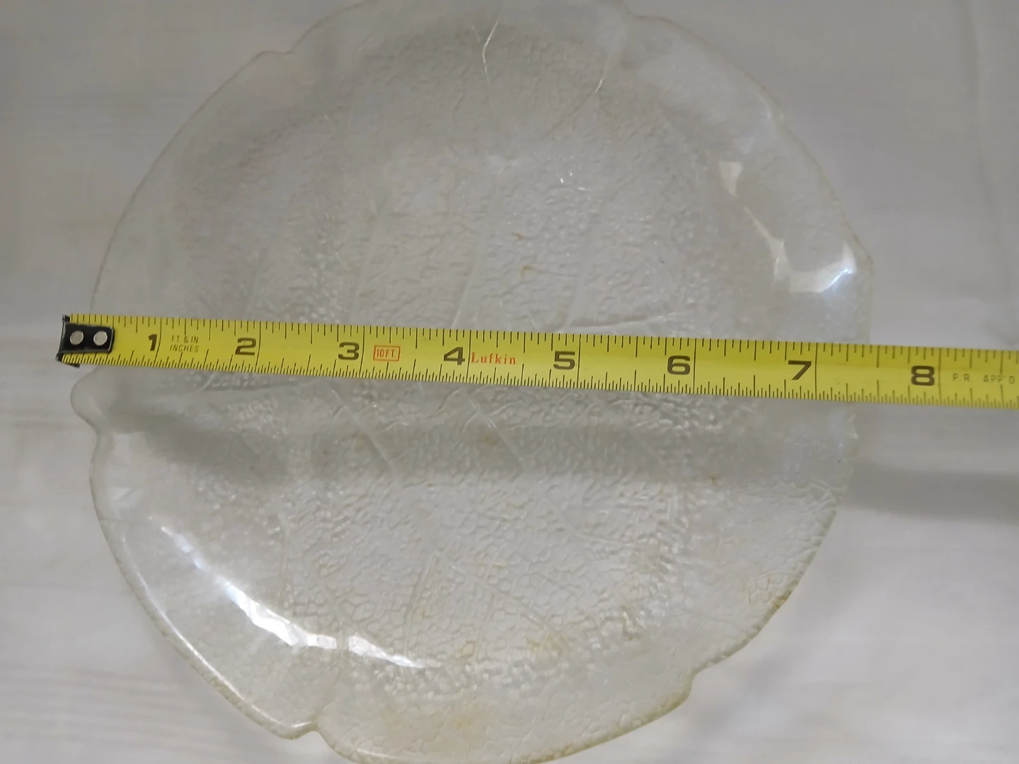 3 Glass Dishes - Leaf Embossed & Retro Swirls. Pick up only. - photo 2