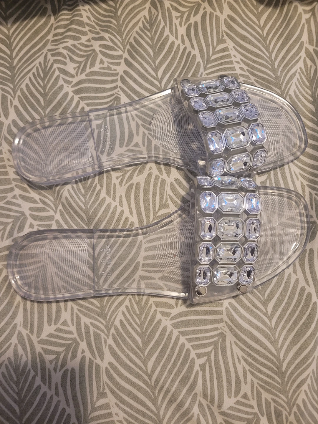 Clear Jeweled Slides - Size 7 - photo 2