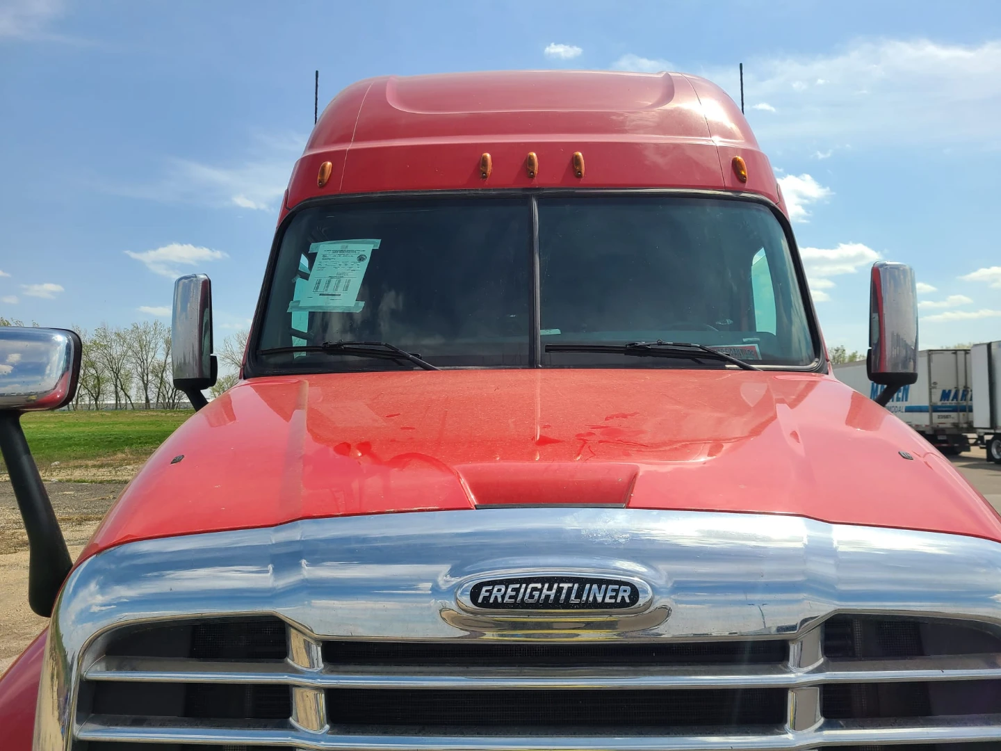 Red Freightliner Semi Truck