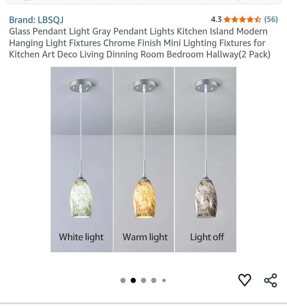 LBSQJ Pendant Light Fixtures (2 Pack) - photo 4