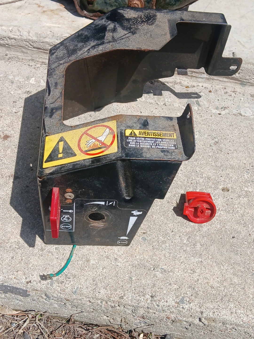 Black Snow Blower Handle Assembly