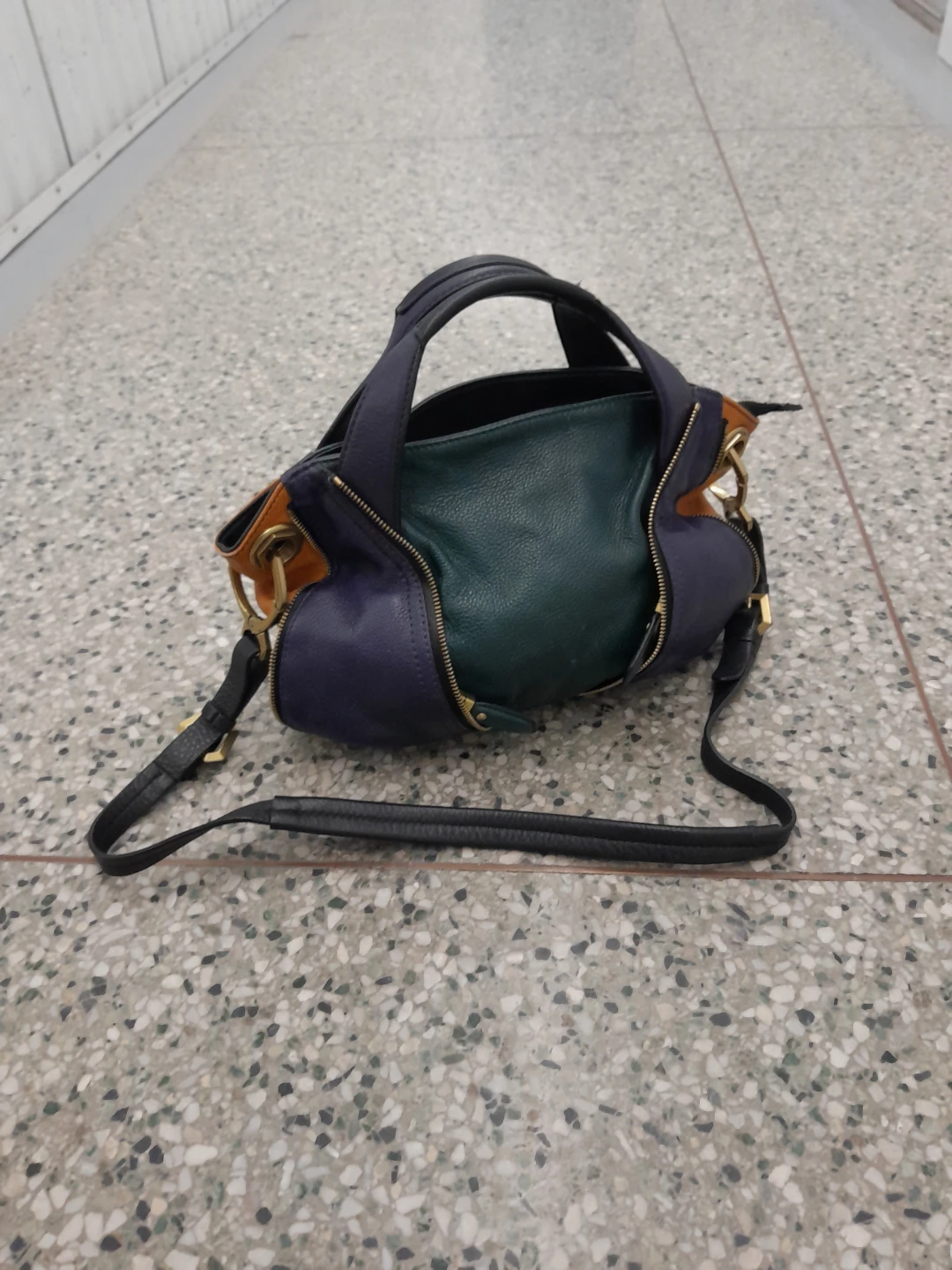 Colourblock Leather Shoulder Bag Original Oryany - photo 4