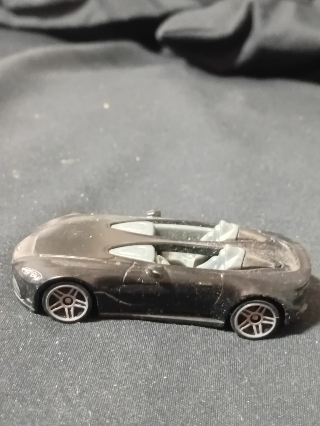 Hot Wheels Dark Grey Convertible Toy Car