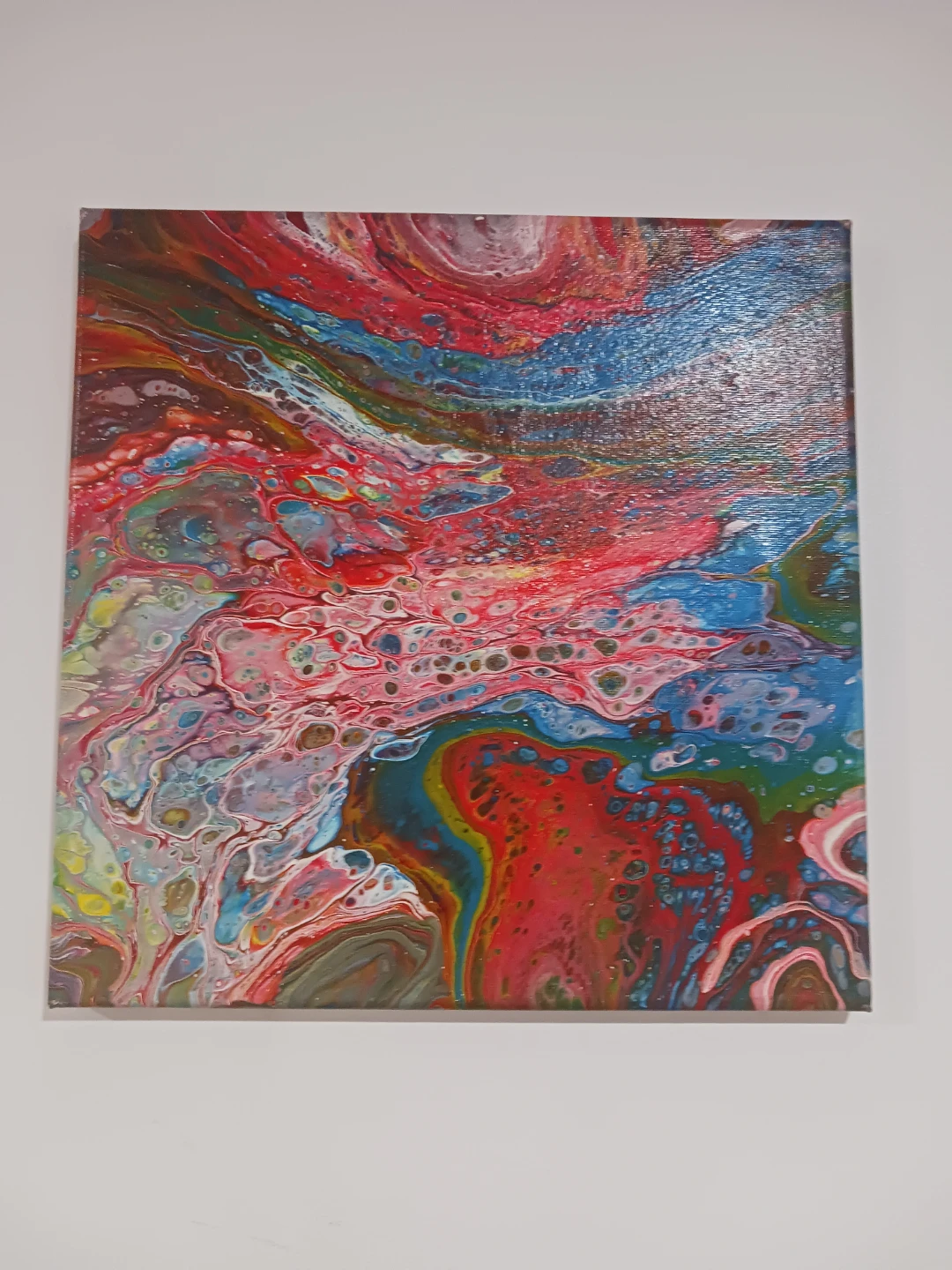 Abstract Pour Painting Wall Art hand painted