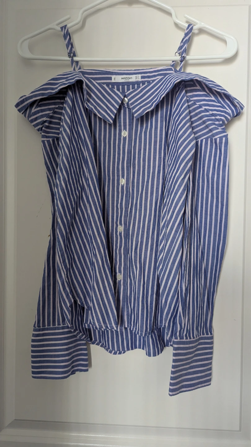 Mango striped off shoulder shirt/blouse
