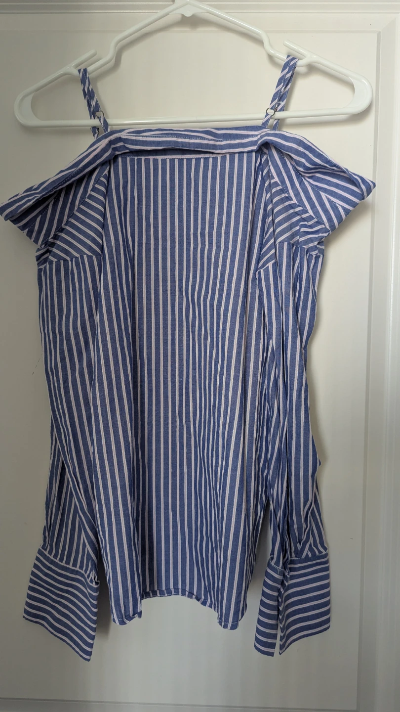 Mango striped off shoulder shirt/blouse - photo 2