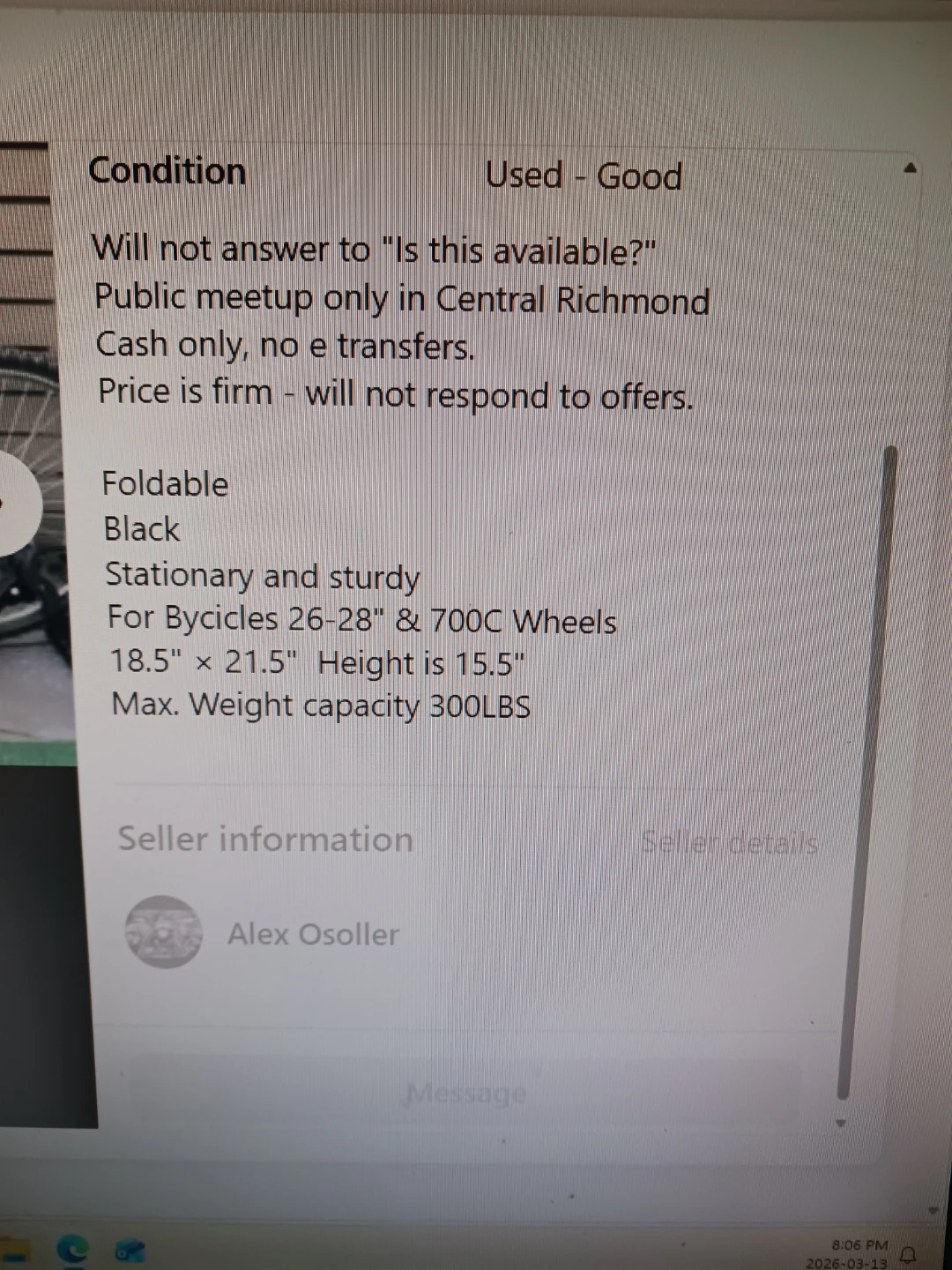 Foldable Bike trainer - photo 2