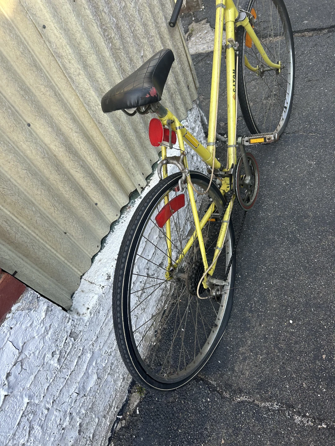 Vintage Yellow Clutch Bicycle
